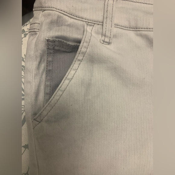 Free People Trousers Utility Gray Twill Pants - Size 2 - Picture 10 of 13